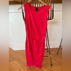 Bobi Red Ruched Sheath Mini Dress